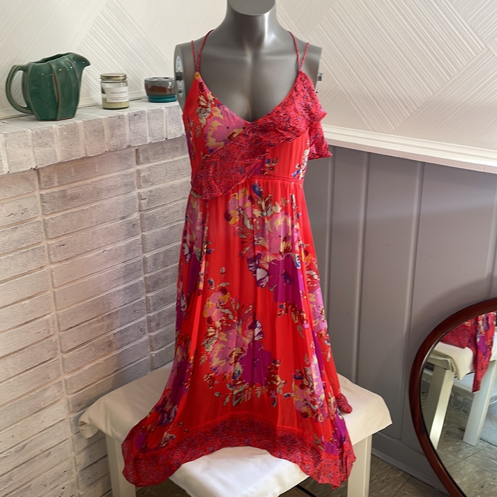 Maeve Grecia Ruffle Midi Dress - Picture 3 of 10